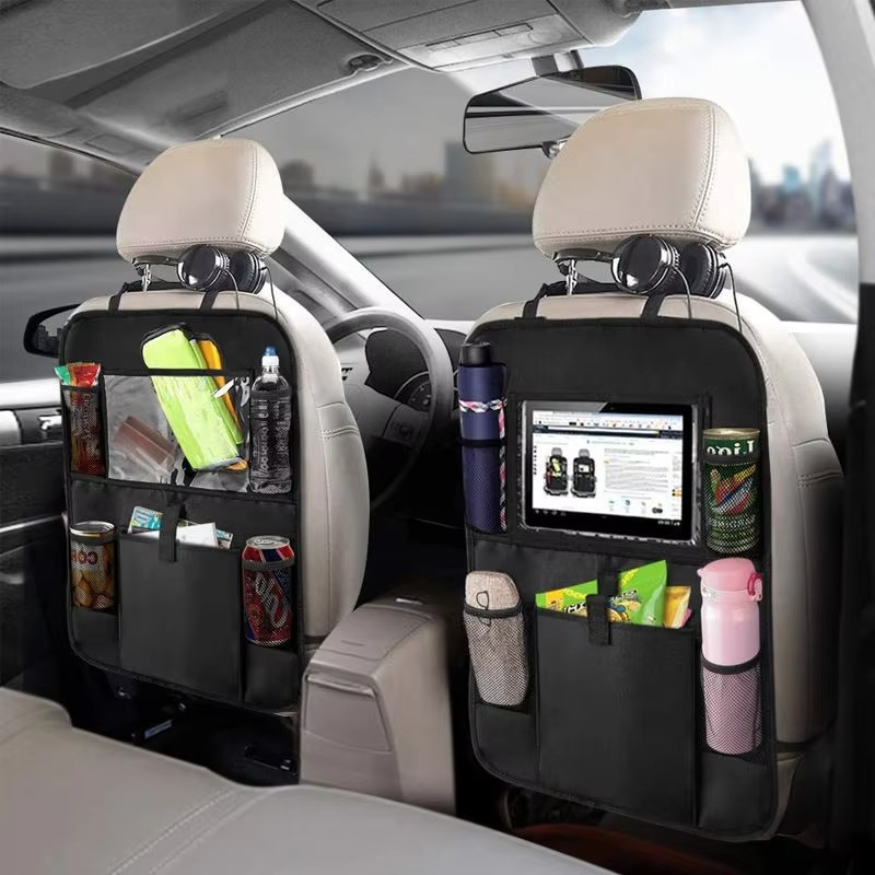 Car Back Seat Storage with Tablet Mount and Multiple Pockets
