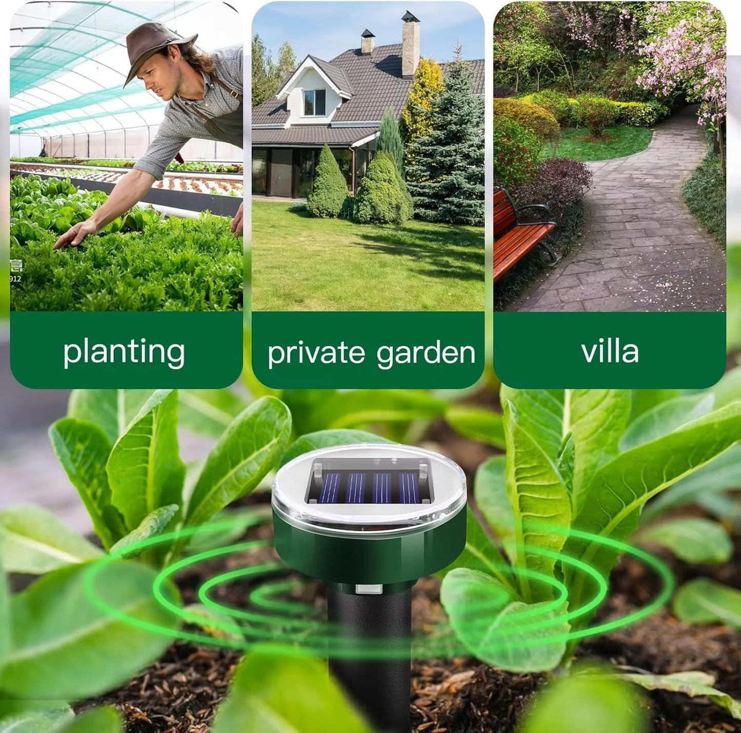 Outdoor Pest Control Solar Repeller for Garden Yards