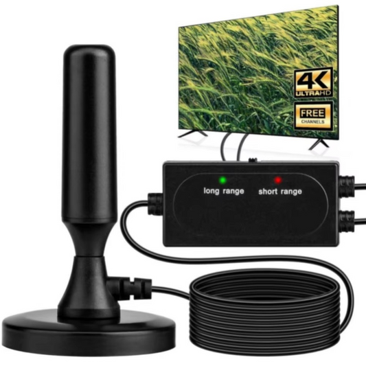 Compact HDTV Antenna with Strong Signal and Long Cable - Hehif
