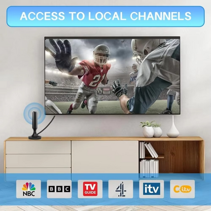 Compact HDTV Antenna with Strong Signal and Long Cable