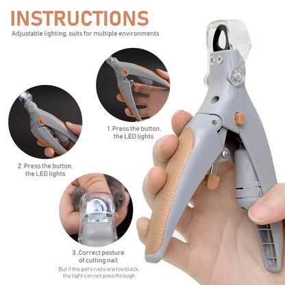 Easy Pet Nail Trimmer with LED Light and Magnifier