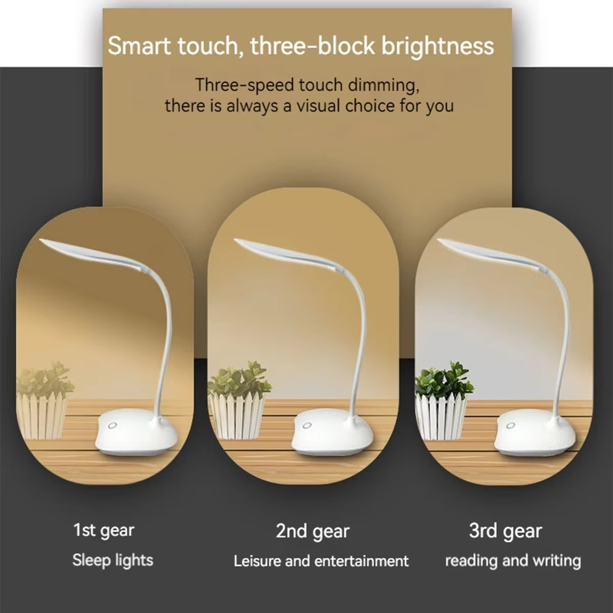 Bright Adjustable Table Reading Lamp with Eye Care