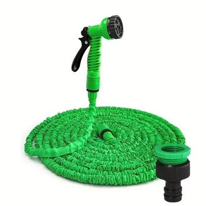 Flexible Long Water Hose with 7 Spray Nozzles and Spray Gun