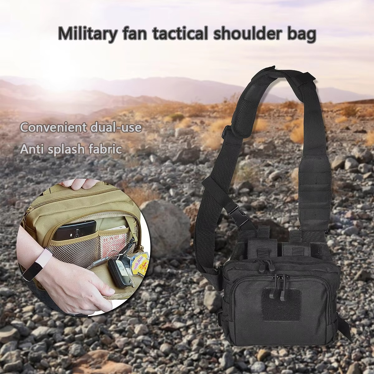 Practical Shooting Bag with Double Mag Pouch and Sling Strap