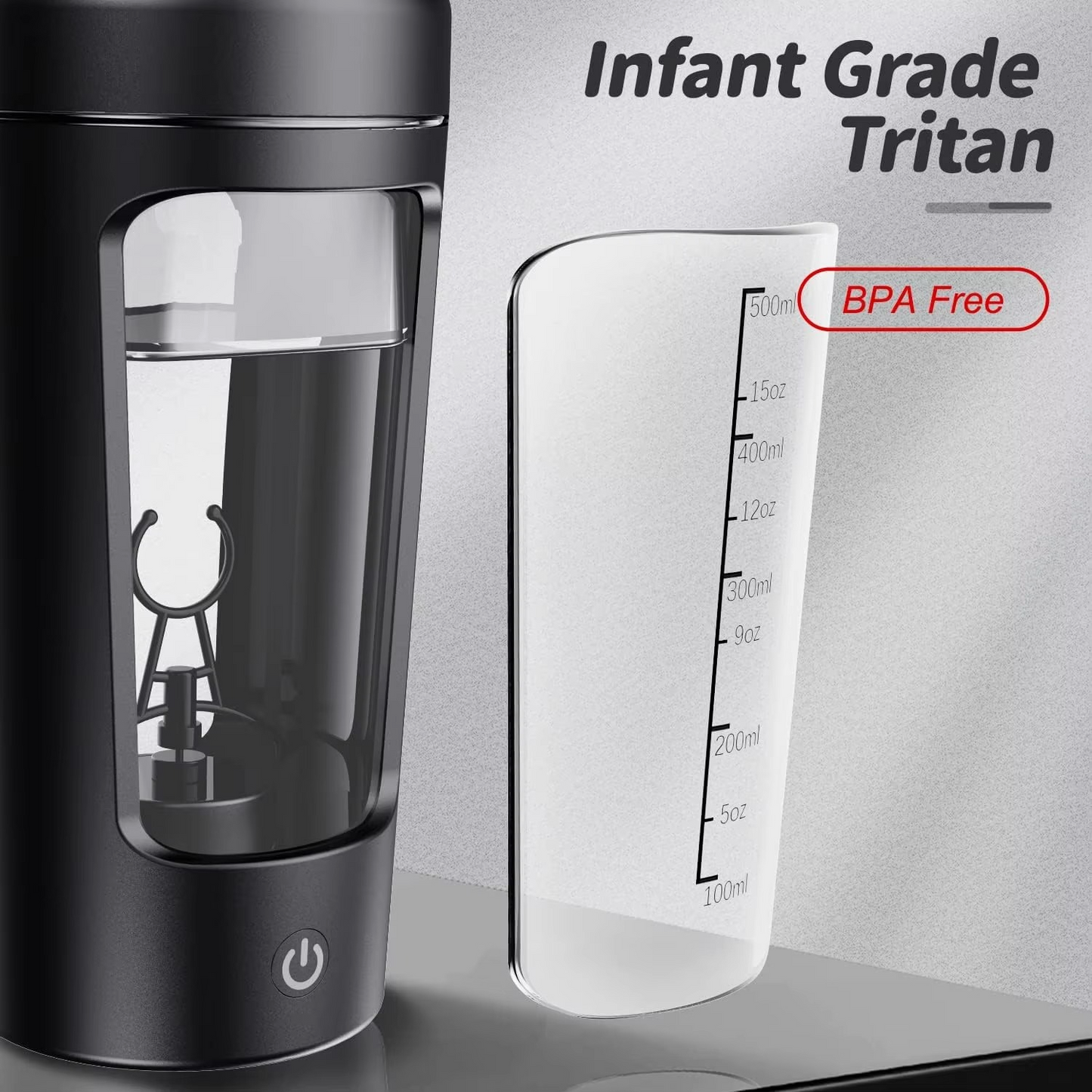 Insulated Portable Blender Bottle 22oz Rechargeable Mixer Cup