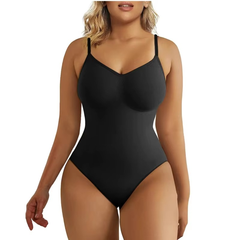 Sleek V Neck Shapewear Bodysuit for Women