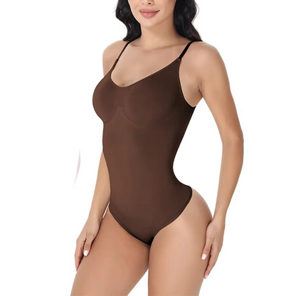 Sleek V Neck Shapewear Bodysuit for Women