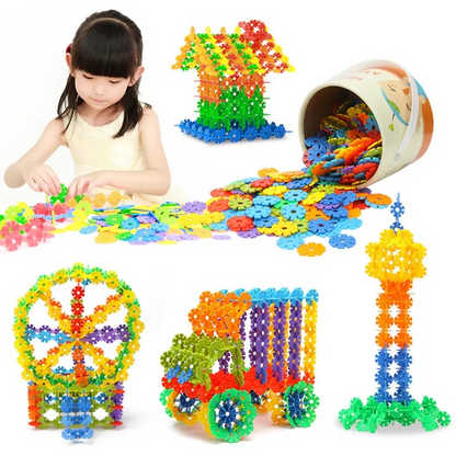 Fun 200pc Kids Building Blocks STEM Toy Set Ages 6-10 - Hehif