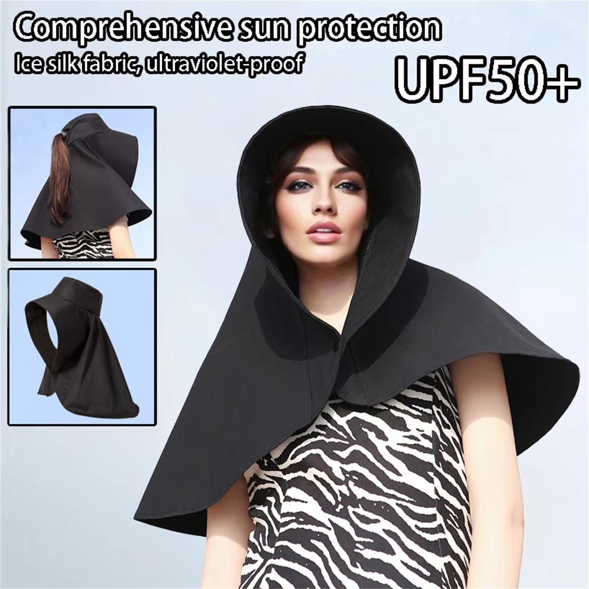 Women's Wide Brim Sun Protection Hat with Face Shield