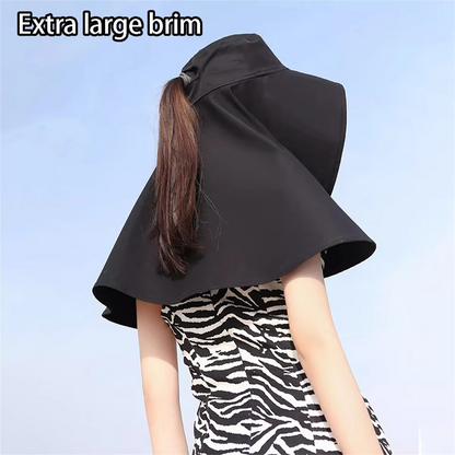 Women's Wide Brim Sun Protection Hat with Face Shield