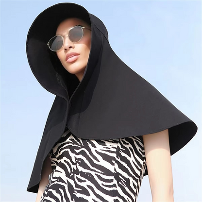 Women's Wide Brim Sun Protection Hat with Face Shield