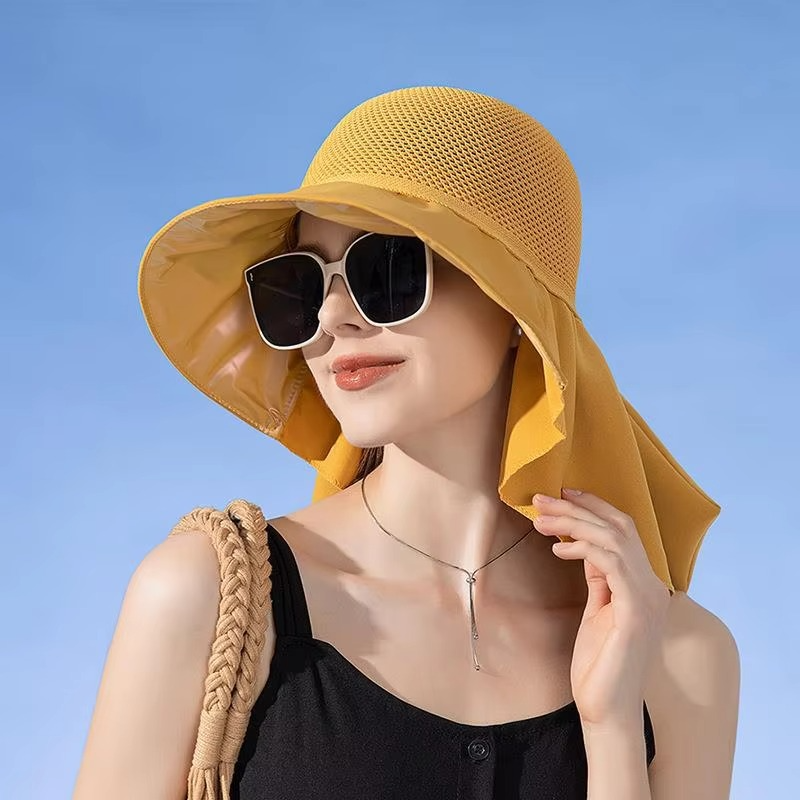 Women's Breathable Sun Hat with Removable Scarf