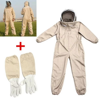 Breathable Complete Beekeeper Suit with Safety Gloves