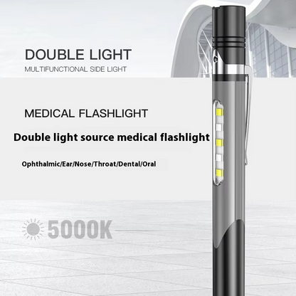 Compact LED Pocket Torch with Bright Yellow Beam and USB Charging