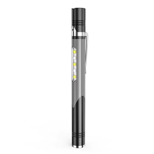 Compact LED Pocket Torch with Bright Yellow Beam and USB Charging - Hehif