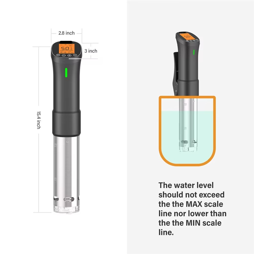 Compact Digital Sous Vide Machine 200W Stainless Steel Cooker