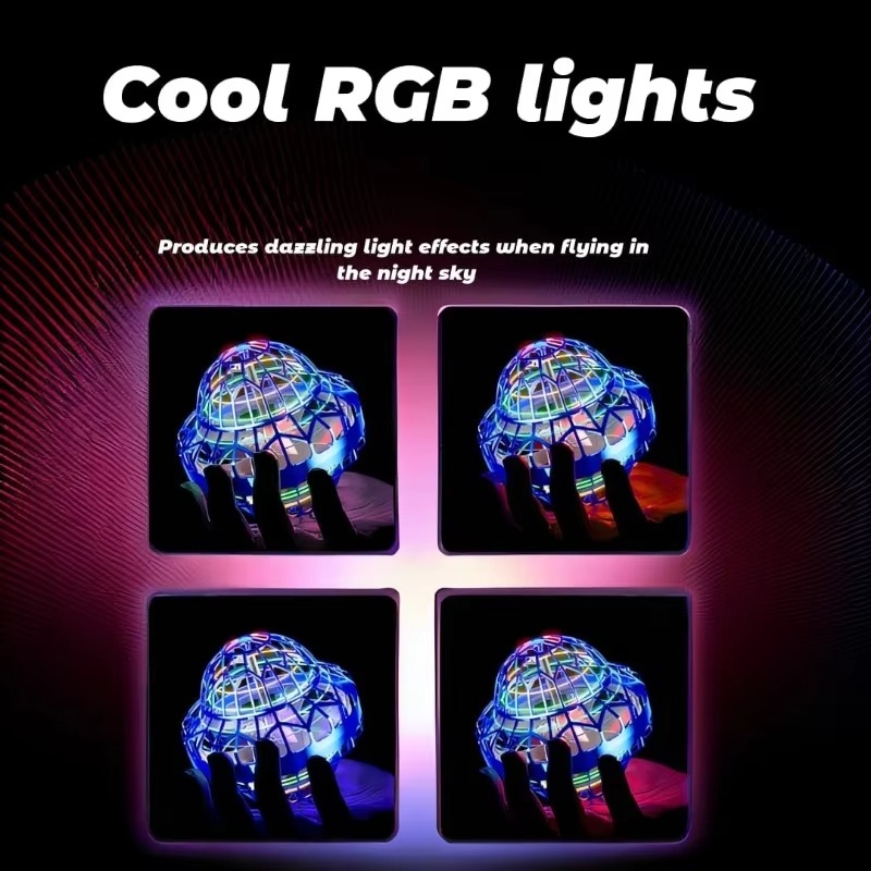 Colorful Mini Drone Toy with Lights, Automatic Hover Ball