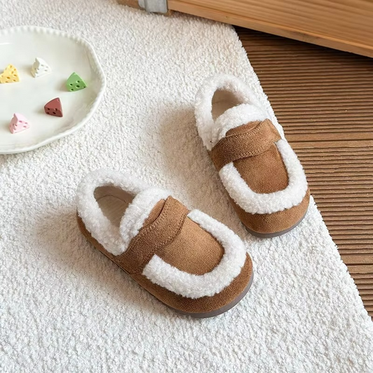 Comfy Girls Winter Sneakers Warm Cozy Non Slip Shoes - Hehif