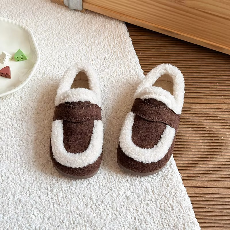 Comfy Girls Winter Sneakers Warm Cozy Non Slip Shoes