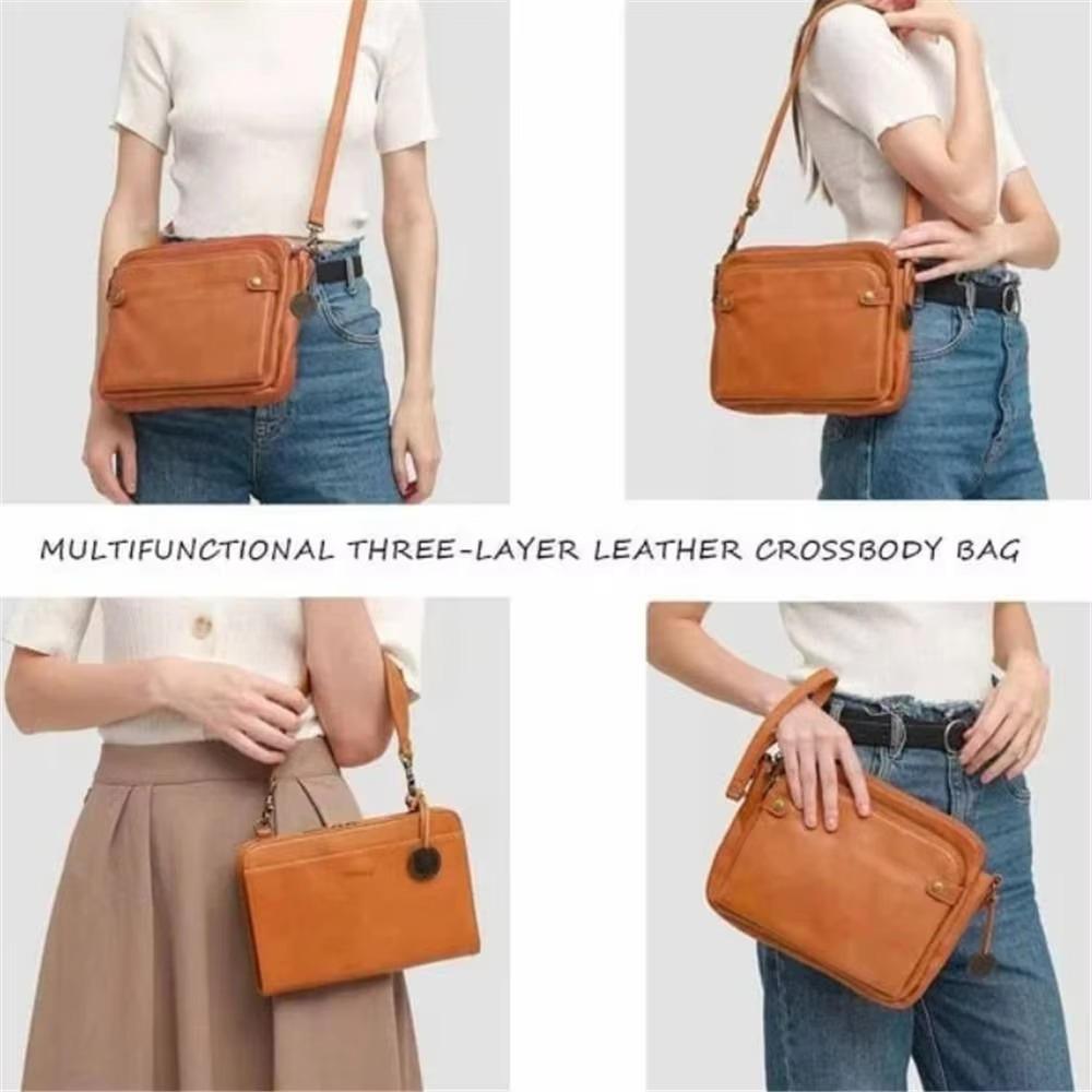 Stylish Big Leather Cross Body Handbag for Ladies