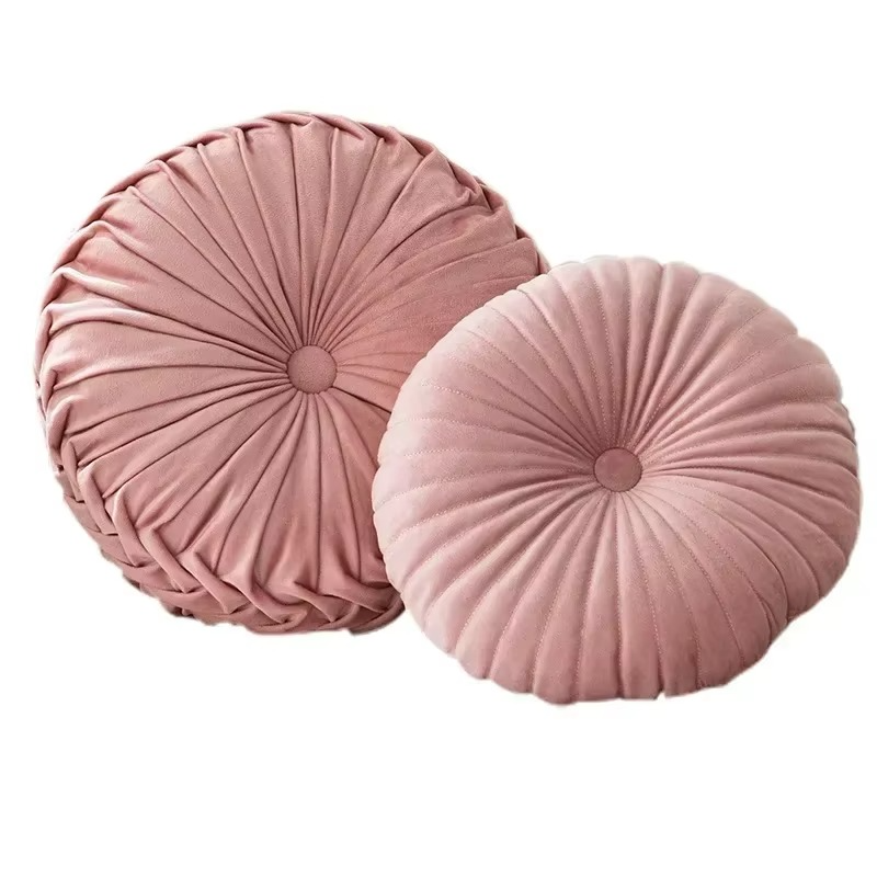 Plush Autumn Pillow Soft Round Cushion for Home Decor