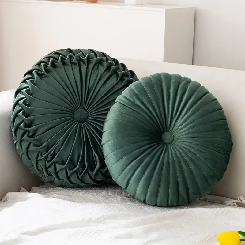 Plush Autumn Pillow Soft Round Cushion for Home Decor
