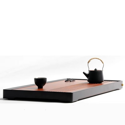 Spacious Bamboo Tea Server with Built-in Water Reservoir