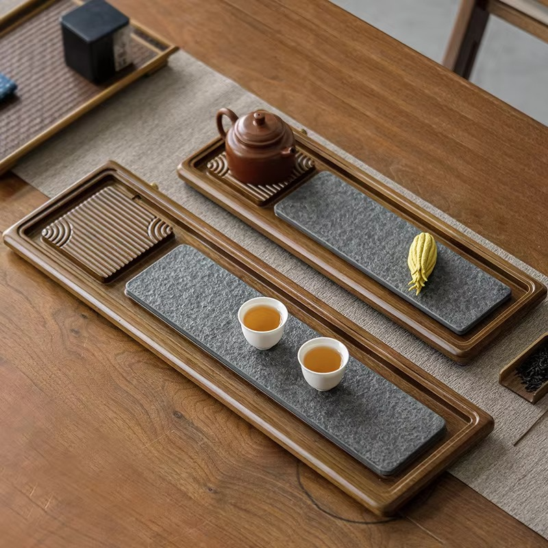 Natural Wood Tea Server Table