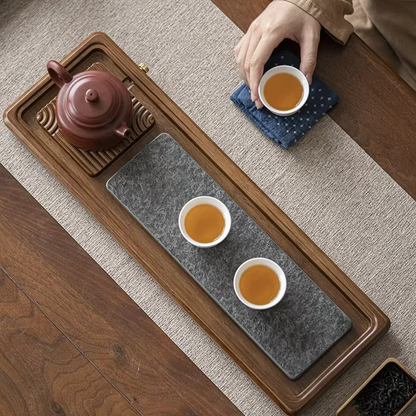 Natural Wood Tea Server Table