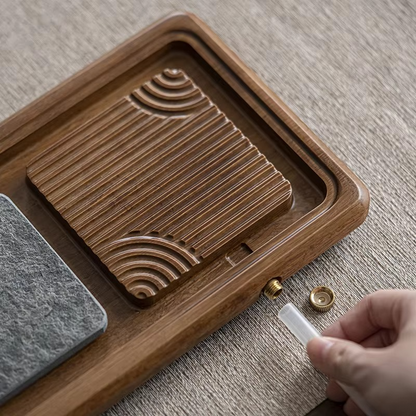 Natural Wood Tea Server Table