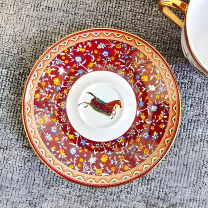 Luxury White Coffee Cups with Gold Trim for Home