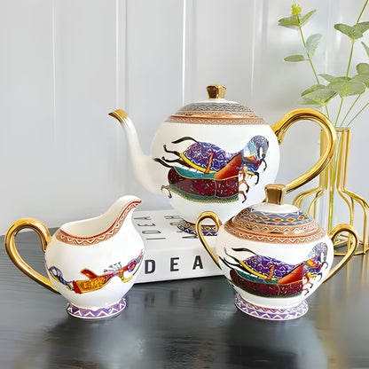 Luxury White Coffee Cups with Gold Trim for Home