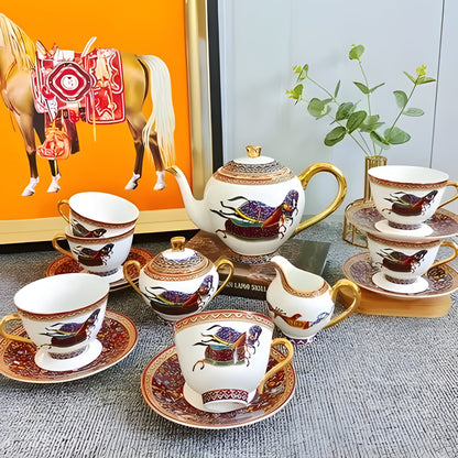 Luxury White Coffee Cups with Gold Trim for Home