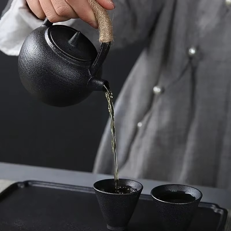 Small Traditional Japanese Ceramic Tea Pot 6.8oz