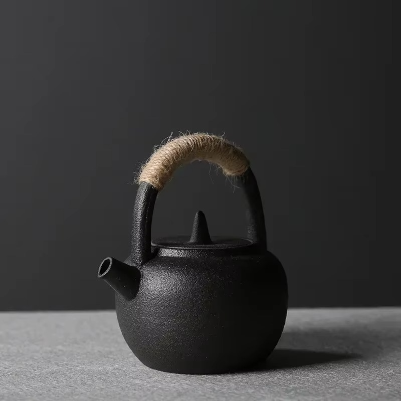 Small Traditional Japanese Ceramic Tea Pot 6.8oz - Hehif