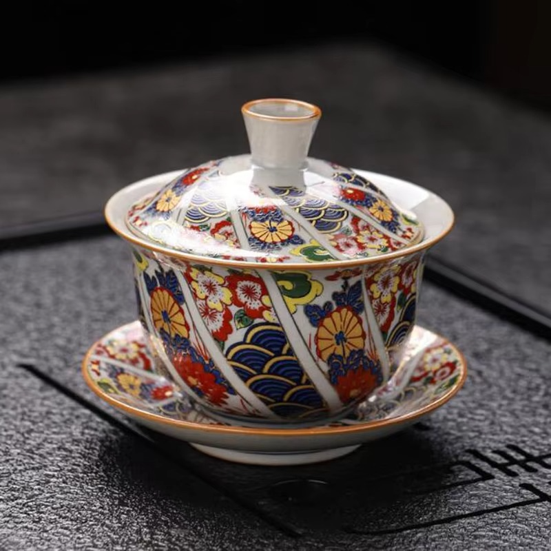 Chinese Ceramic Teapot Infuser and Cup Set