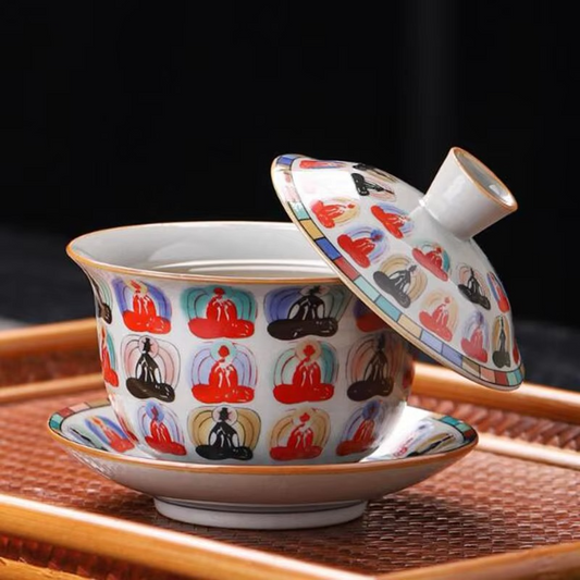 Chinese Ceramic Teapot Infuser and Cup Set - Hehif