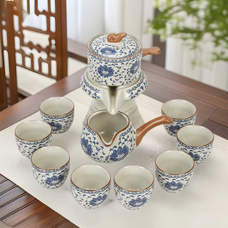 Ceramic Tea Set with Electric Grinder Teapot