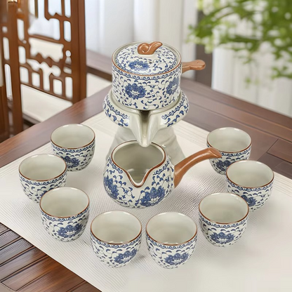 Ceramic Tea Set with Electric Grinder Teapot
