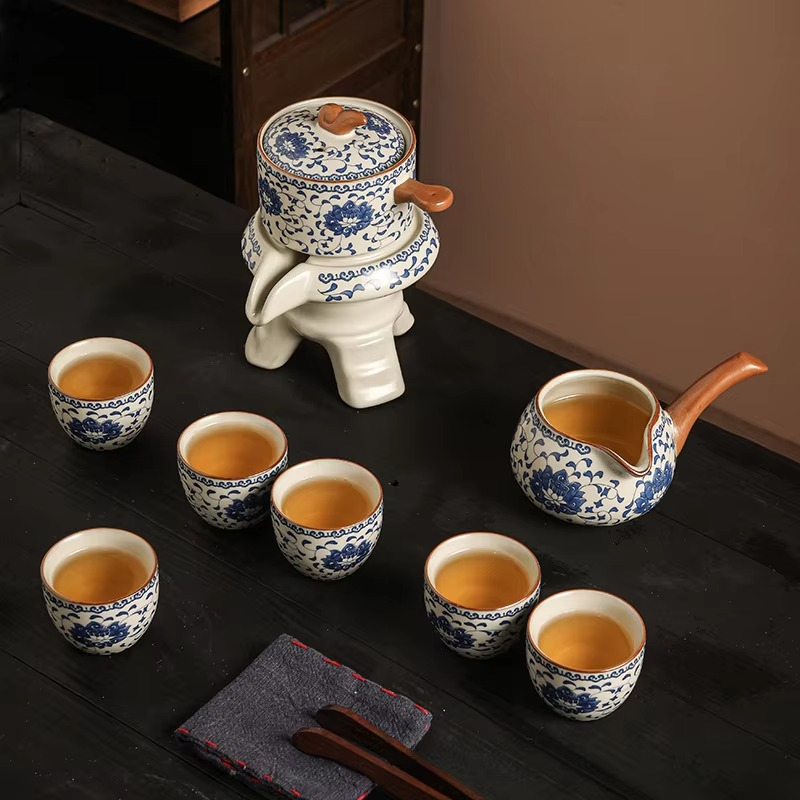 Ceramic Tea Set with Electric Grinder Teapot