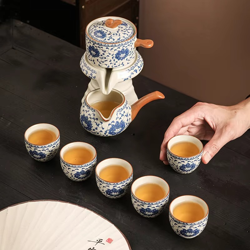 Ceramic Tea Set with Electric Grinder Teapot