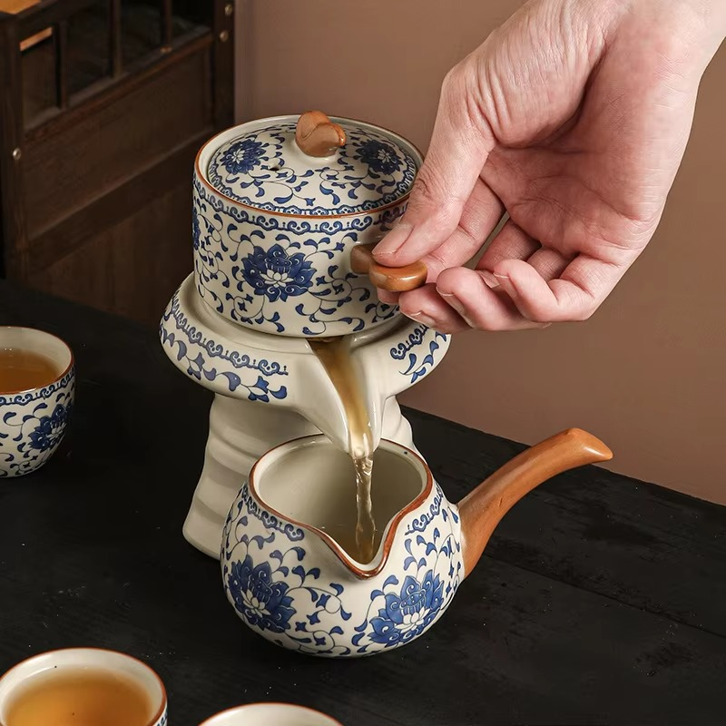 Ceramic Tea Set with Electric Grinder Teapot