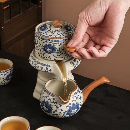 Ceramic Tea Set with Electric Grinder Teapot