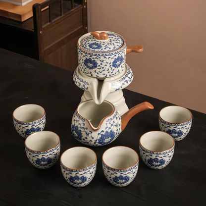 Ceramic Tea Set with Electric Grinder Teapot