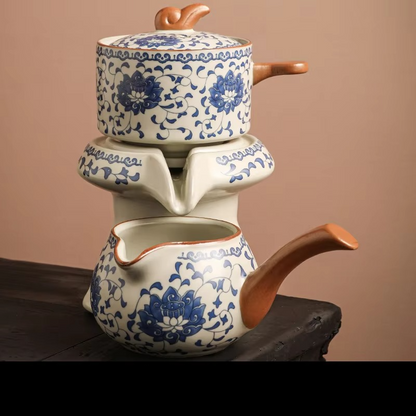 Ceramic Tea Set with Electric Grinder Teapot