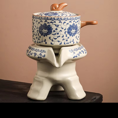 Ceramic Tea Set with Electric Grinder Teapot