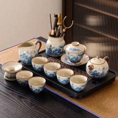 Elegant Traditional Chinese Tea Set for Home Use