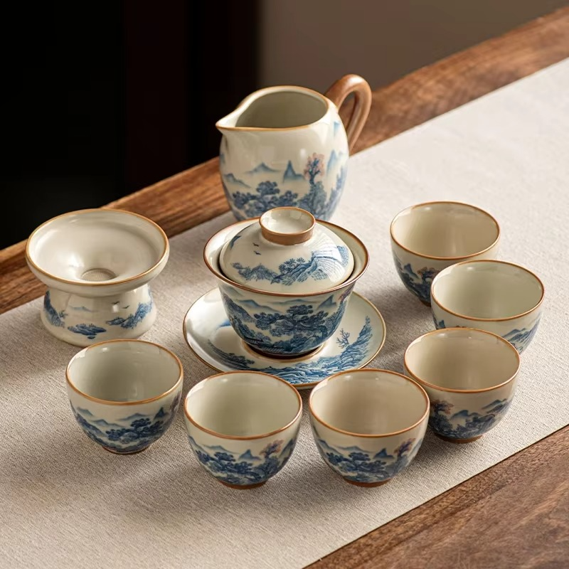 Elegant Traditional Chinese Tea Set for Home Use