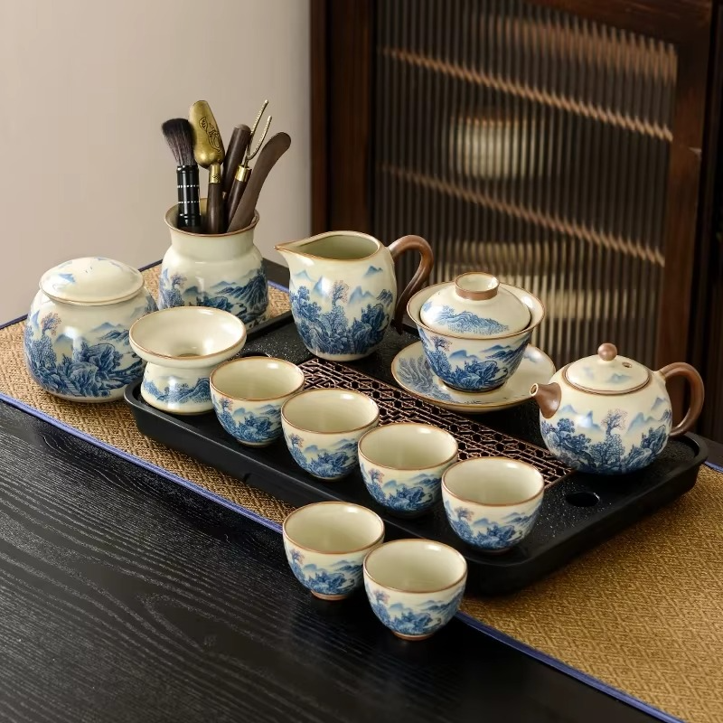 Elegant Traditional Chinese Tea Set for Home Use