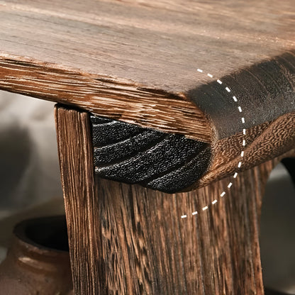 Portable Wooden Folding Table, Asian Style Desk with Natural Design